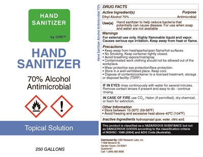 Cpr Hand Sanitizer Label (Cpr Hand Sanitizer Label)